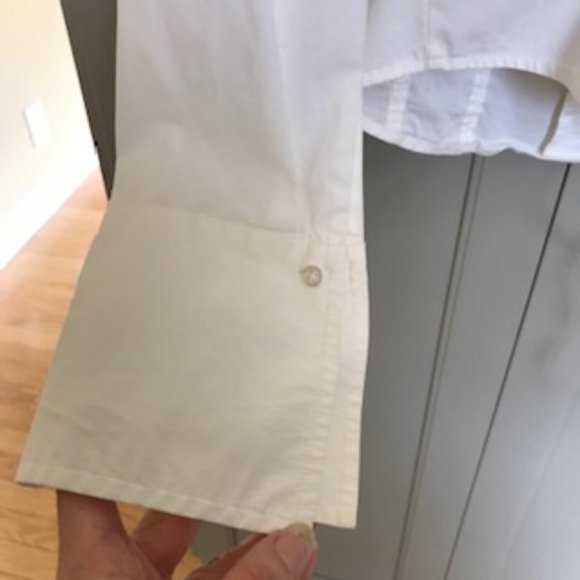 Express Button Down Shirt  With Corset Back Tie - Picture 6 of 8